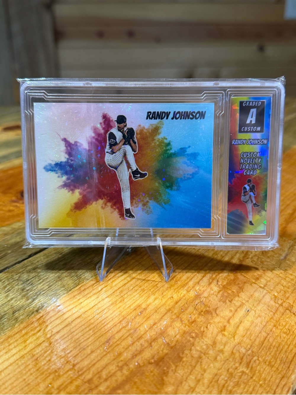 Randy Johnson Arizona Diamondbacks Color Burst Custom Slab